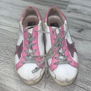 Pink golden goose sneakers